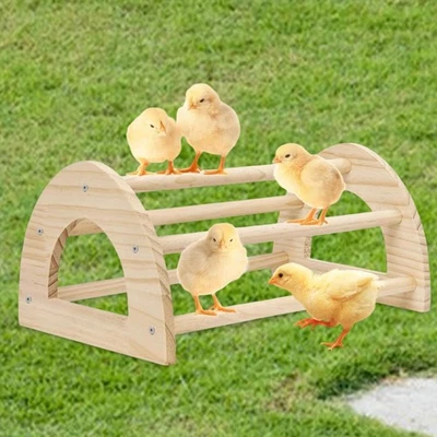 Perchoir d'entraînement pour poules, perchoir en bois robuste pour - Photo 1/4
