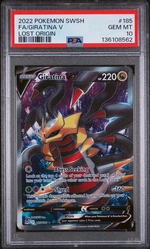 PSA 10 GEM MINT Giratina V Lost Origin Full Art Holo Rare 2022 Pokemon 185/196