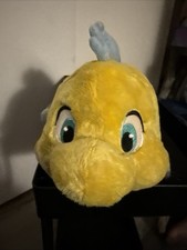 Flounder 10" Disney Store Original Authentic Plush Little Mermaid Fish