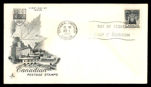 Mayfairstamps Canada FDC 1953 Big Horn Sheep First Day Cover aaw_61925