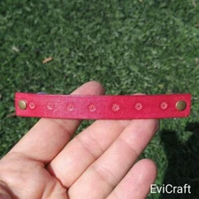 Red vegetable tanned Leather French hair barrette, flowers Hair clip