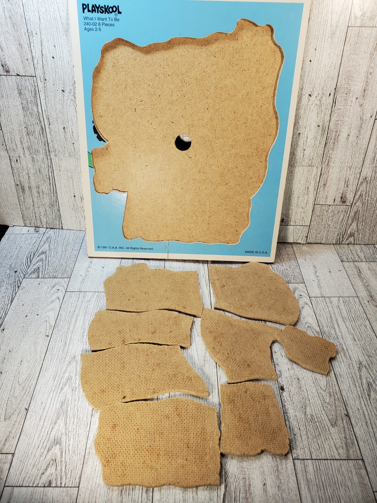 Vtg Playskool Cabbage Patch Kids What I Want To Be Wooden 8pc  Puzzle 