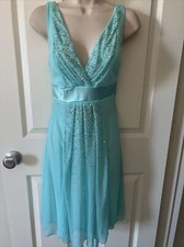 Windsor Mint Green Prom Wedding Party Dress Size Small Beads&Sequins Embroidered