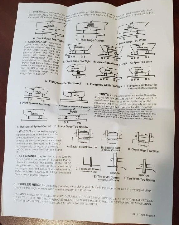 HO Scale NMRA Mark V Standards Gauge + Clearance Gauge - Model Trains - NEW - Image 4 of 4