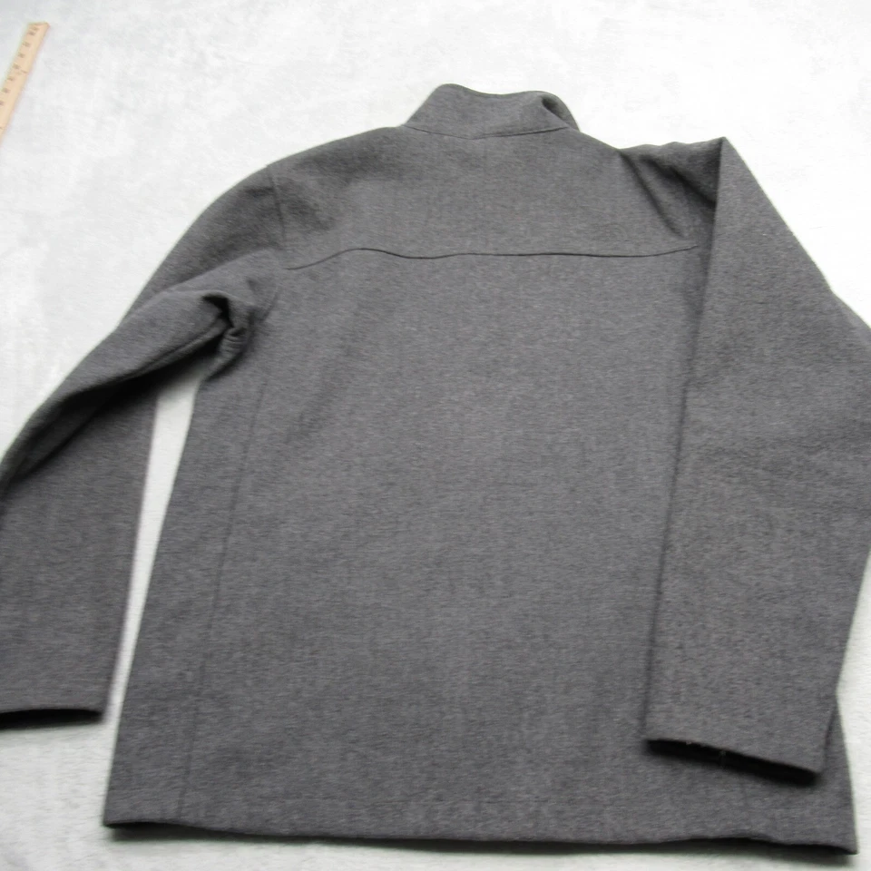The North Face Wool Blend Jacket Mens Medium Gray Pockets Full Zip Hiking - Image 3 of 4