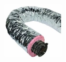 10 Insulated Flexible Duct R8 25 Silver Flex