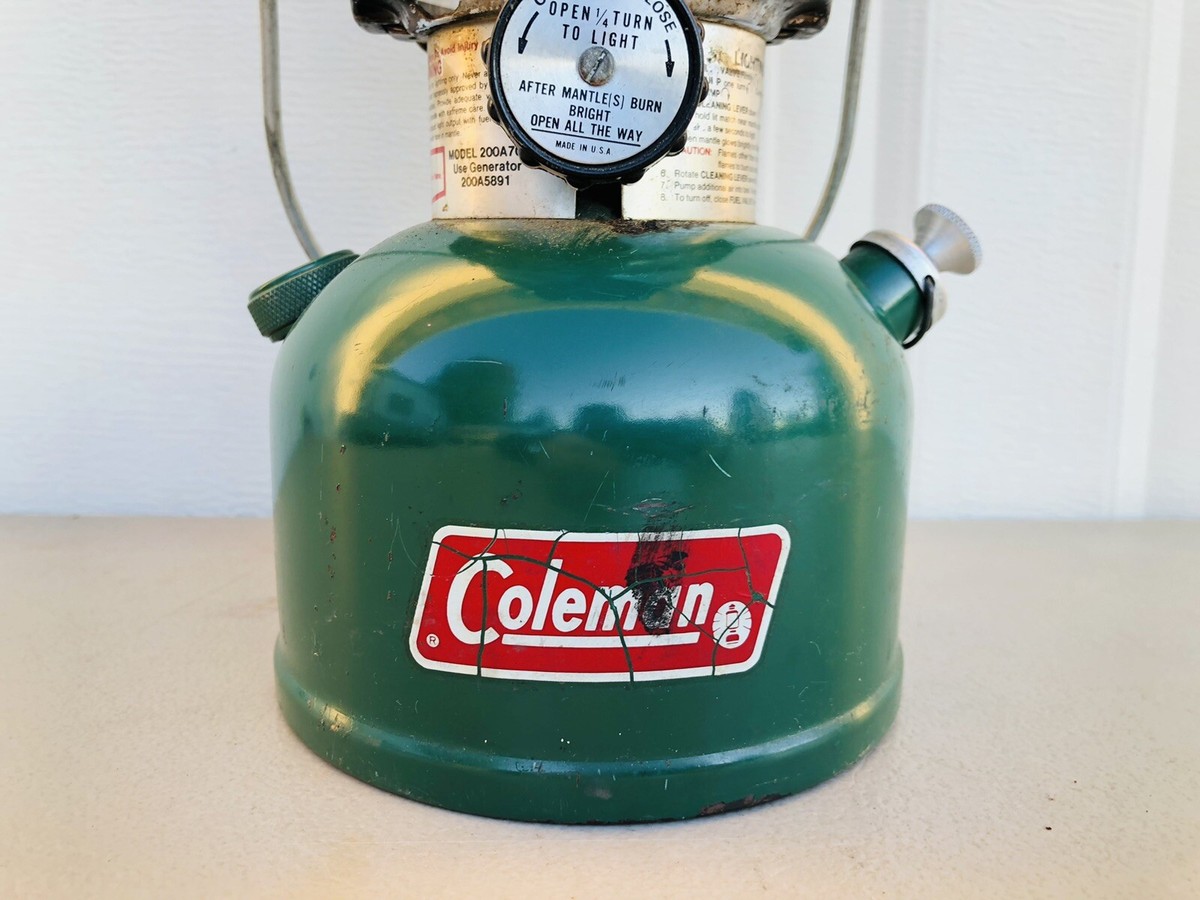 Vintage Coleman Green Single Mantle Lantern Model 200A700 2