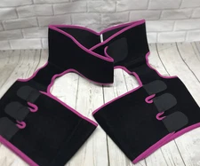 Waist and Thigh Trainer Butt Lifter Neoprene Hip Raise Thigh Black Pink Size XL
