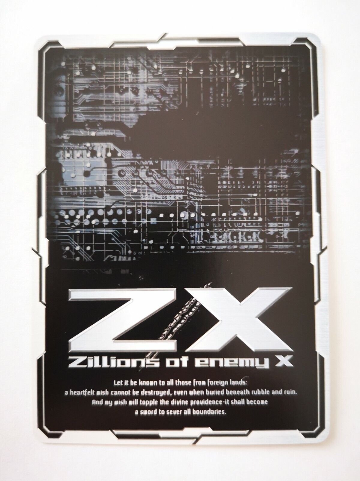 ZX Zillions of Enemy x trading card Broccoli / Nippon card holo SR C17-004