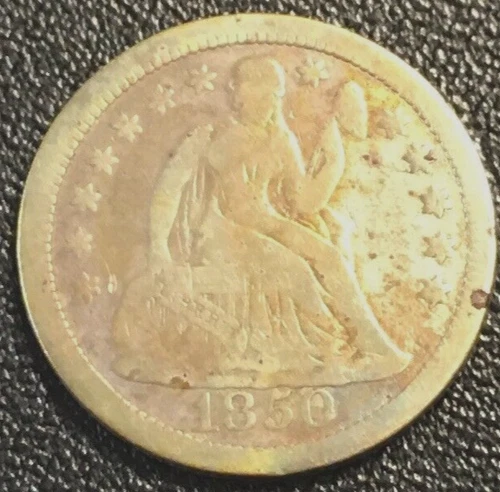1850 SEATED LIBERTY DIME
