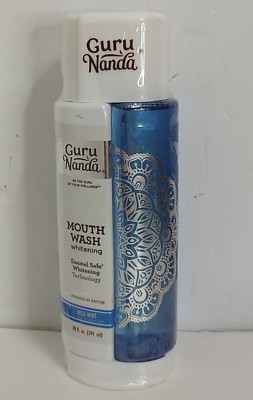 GuruNanda Dual Barrel Oxyburst Whitening Mouthwash Hydrogen Peroxide Wild Mint