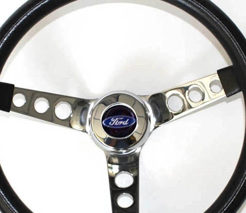 Рулевое колесо 75-77 Bronco 70-77 Ford Pickup F100 F150 F250 F350 черное 13 1/2 дюйма - Изображение 2 из 4