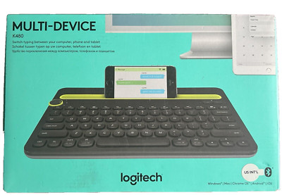 LOGITECH K480 Keyboard Bluetooth Wireless Multi-Device QWERTY Black