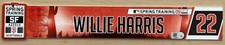 WILLIE HARRIS TEAM-ISSUED BASEBALL LOCKER NAME TAG 2019 SPRING TRAINING GIANTS