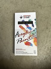 Black Marker Paint Pens - 6 Pack Acrylic Permanent Fine Tip