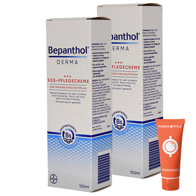 Bepanthol DERMA SOS-Pflegecreme 2x 100ml Feuchtigkeitscreme trockene raue Haut 