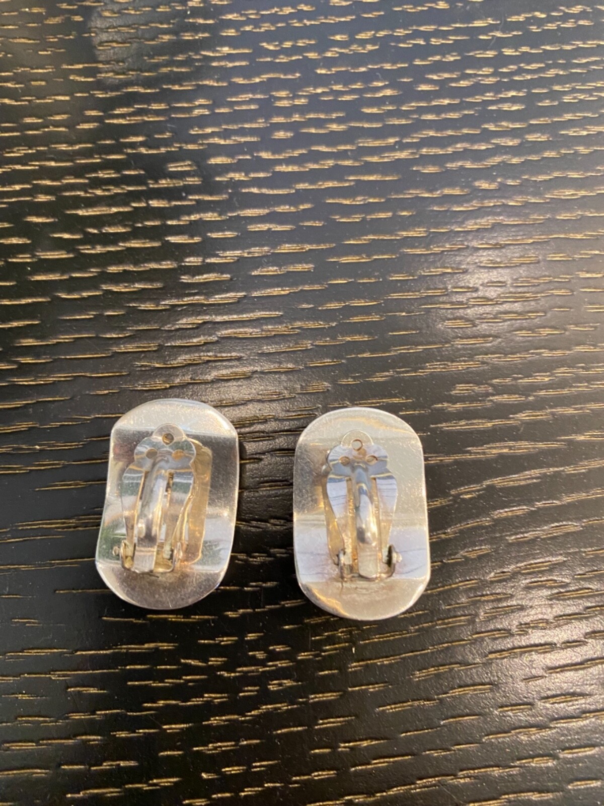 Ladies sterling silver Clip on rectangular earrin… - image 6