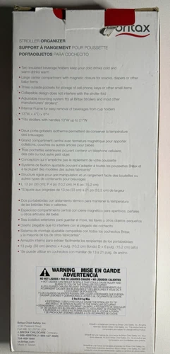 Britax Stroller Organizer with Insulated Cup Holders | Large Center Compartment - Picture 3 of 9