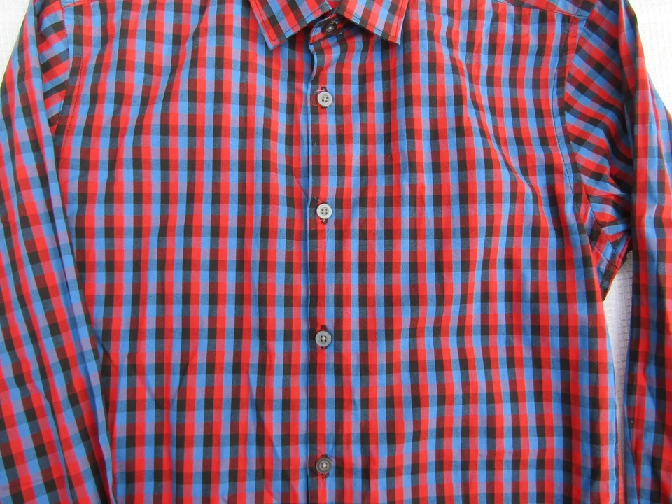 Men's Blue Inc checked long sleeved shirt - Size UK Small - Image 3 of 4