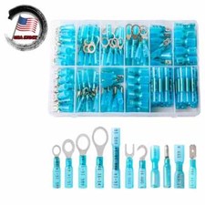 16-14AWG Heat Shrink Wire Connectors Crimp Butt Spade Ring Terminals 50/180Pcs