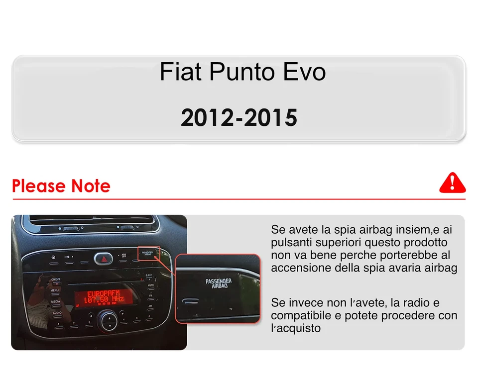 Autoradio stereo Android 10 Pollici per Fiat Punto Evo 2012 al 2015 - Immagine 2 di 4