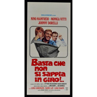locandina BASTA CHE NON SI SAPPIA IN GIRO manfredi monica vitti dorelli B15