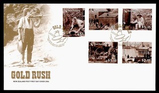 DR WHO 2006 NEW ZEALAND FDC GOLD RUSH ANIV COMBO $2 M83481