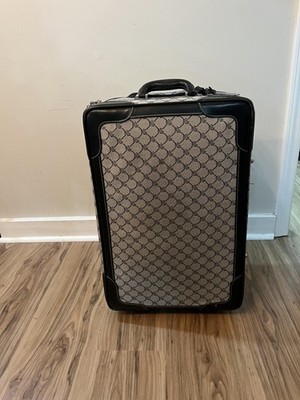 Lauren Ralph Lauren 22in Rolling Carry On Suitcase 2-Wheel Monogram Black Gray
