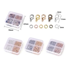 Jewelry Kit 500Pcs Lobster Clasps Jump Rings DIY Necklace Bracelet