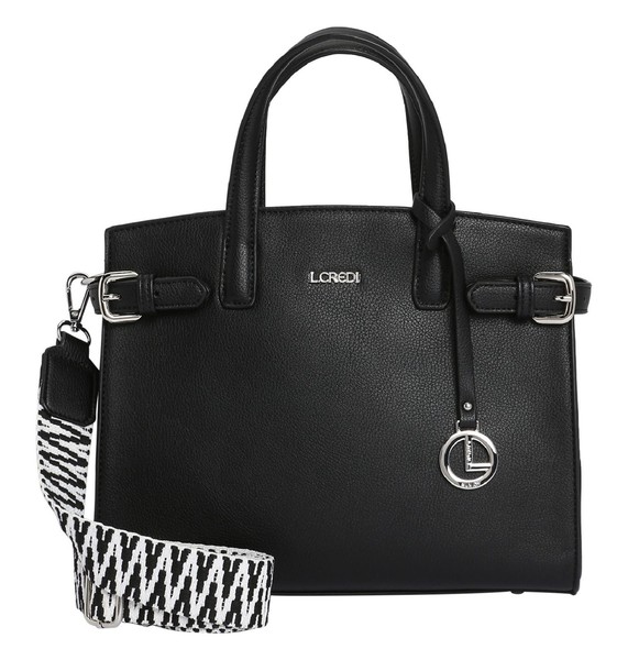 L.Credi Isante Handle Bag Handtasche UmhäNgetasche Tasche Black Schwarz Neu-image