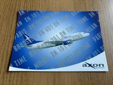 Axon Airlines Boeing 737-700 airline issue postcard