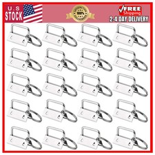 50 Sets 1 Inch Key Fob Hardware with Split Rings for Keychain Wristlet Making