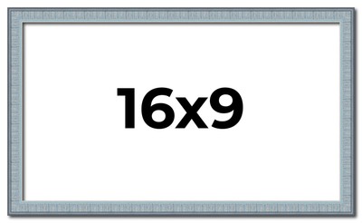16x9 Frame Blue Scuffed Farm Board Solid Wood Picture Frame Width 0.75 Inches |