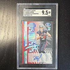 Panini Illusions Illusionists Drake London Auto Light Blue /25 SGC 9.5 Falcons