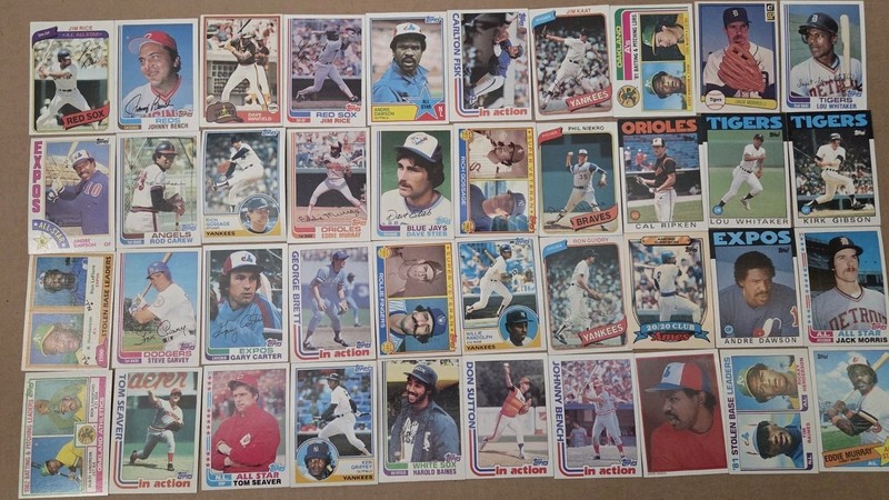 1980s Vintage Topps Baseball Card Lot Stars (40) Bench Brett Henderson HOF BV