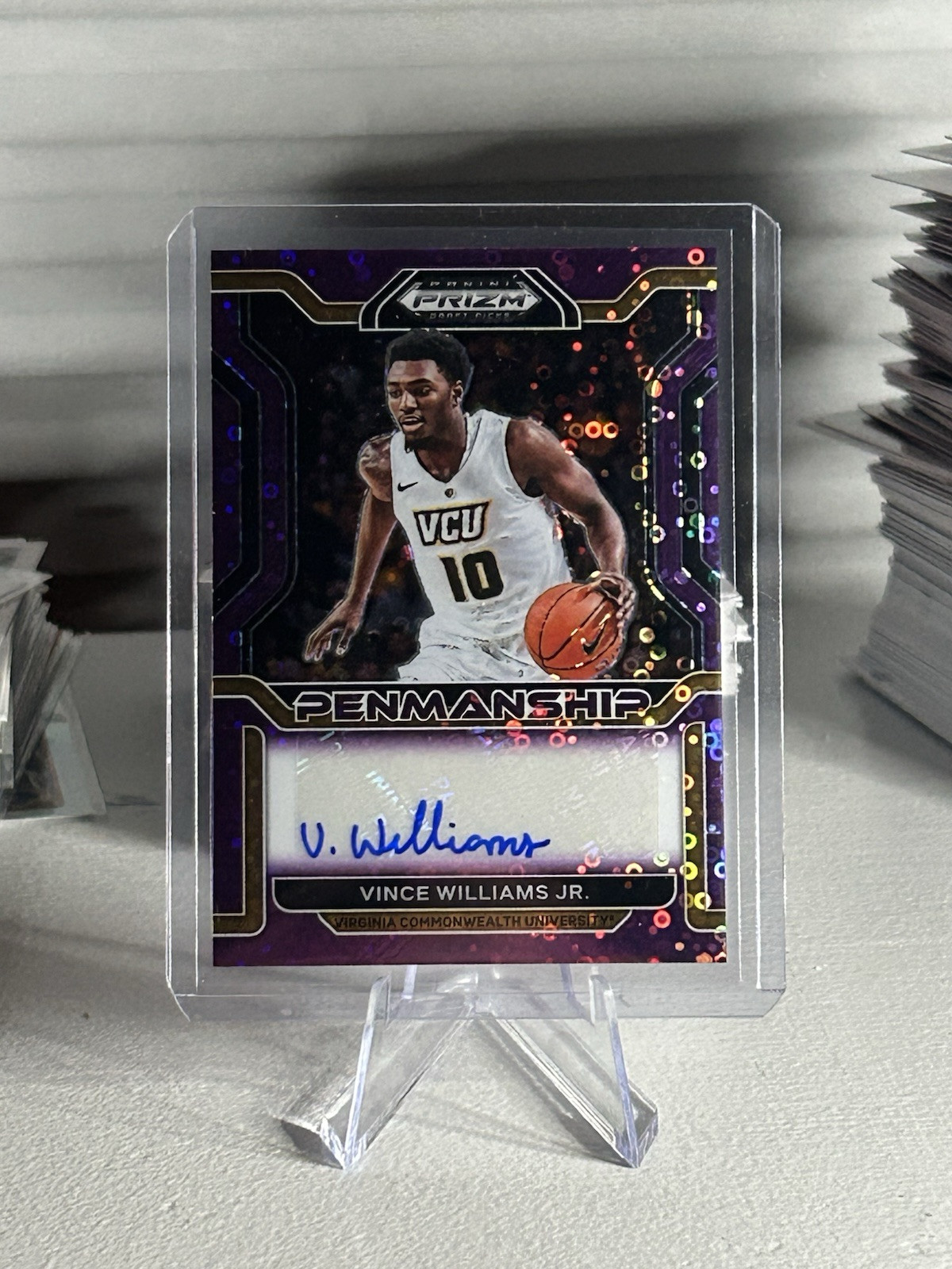 2022-23 Prizm Draft Picks Purple Circles /50 Vince Williams Jr Rookie Auto RC