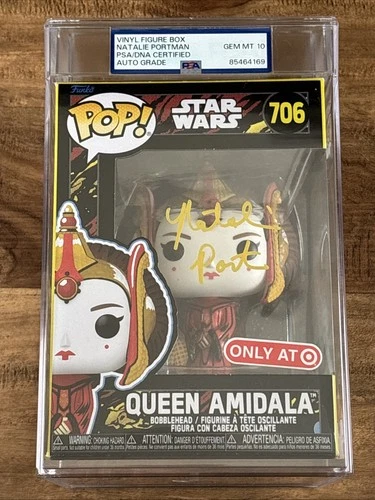 Natalie Portman Signed Funko Pop! Star Wars Queen Amidala #706 PSA Gem 10 Auto