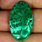 27.80Cts Natural Green Malachite Pendant Making Oval Cabochon 17X29X5MM