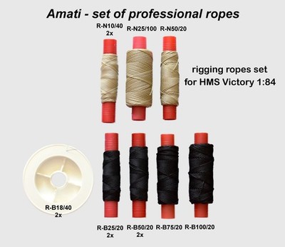 HMS Victory 1:84   Set of professional ropes and photo-etchings