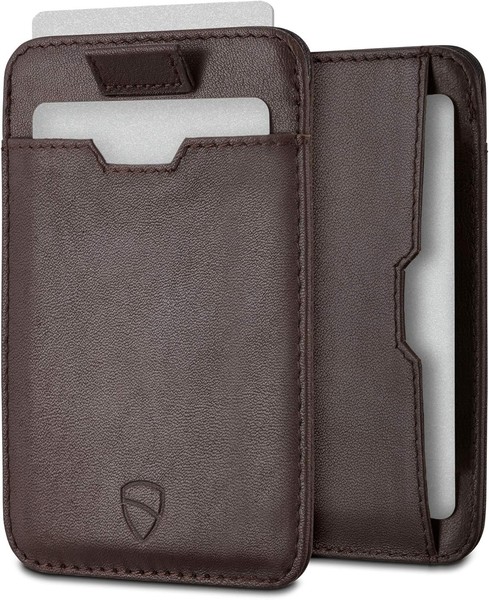 Vaultskin Chelsea Tarjetero de Piel con Bloqueo RFID, Billetera Slim con Correa