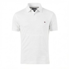 Tommy Hilfiger Men’s White Regular Fit 1985 Polo Shirt Short Sleeve BNWT RRP £75