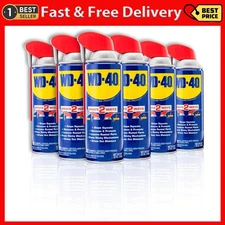 WD-40 Multi Use Lubricant with Smart Straw 6 Pack for Moisture and Rust Prote...