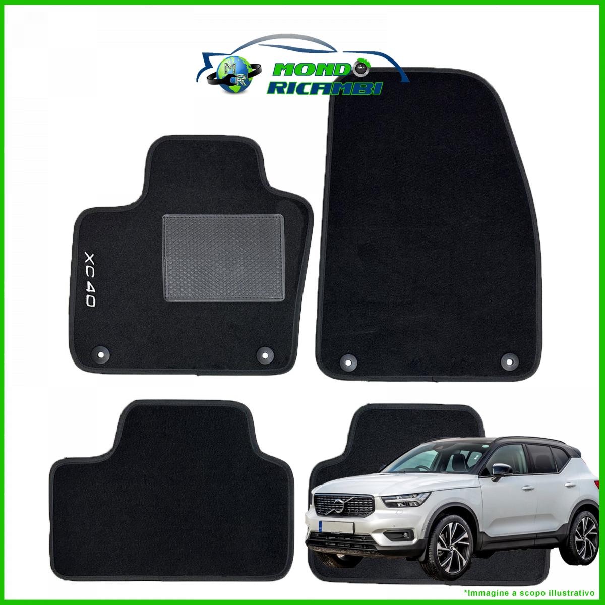 Tappetini Vaschetta 3D Volvo XC40 2017-2024 | Gomma Anti-Macchia