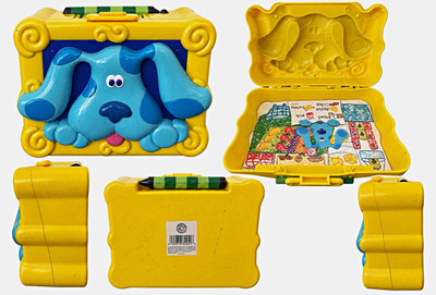 Vintage 1999 Blue s Clues Activity Art Case Yellow Nick Jr Viacom w/ Crayon