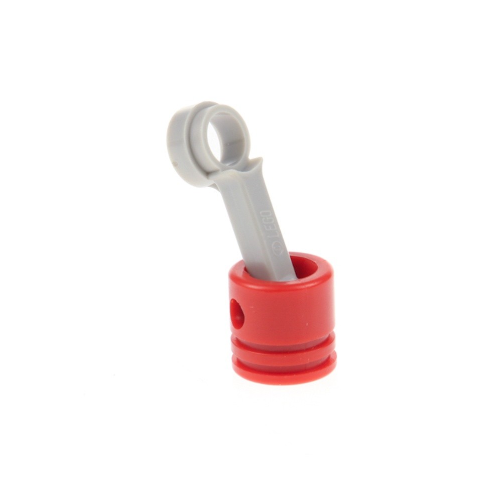 1x LEGO Technic Motor Piston Red Connecting Rod Old Light Gray 2852 2851