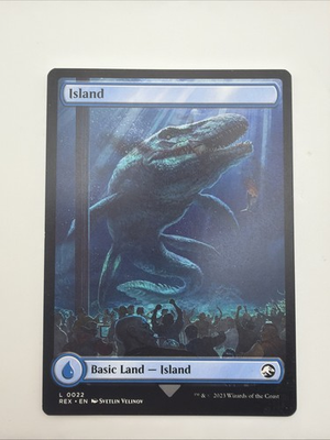 #ad 1xMTG Island Rex Jurassic World LP $2.49