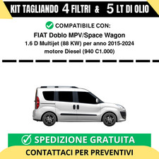 Tagliando per FIAT Doblo MPV/Space Wagon 1.6 D Multijet 88 kw Diesel 2015-202...