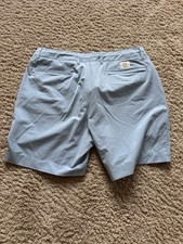 Faherty All Day Men's Blue Chino Shorts 7" Inseam Flat Front Stretch Pockets 35