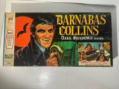 Barnabas Collins Dark Shadows Game 1969 Milton Bradley No Fangs MB Vintage