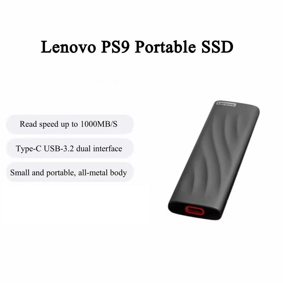 Original Lenovo PS9 1TB Capacity SSHD / USB 3.2 + USB-C 2 Ports Shock Resistant - Image 2 of 4